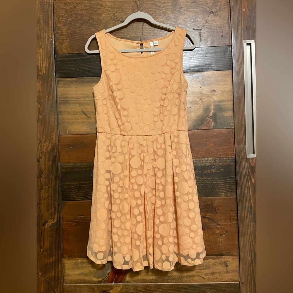 Lauren Conrad Orange Circle Pattern Dress